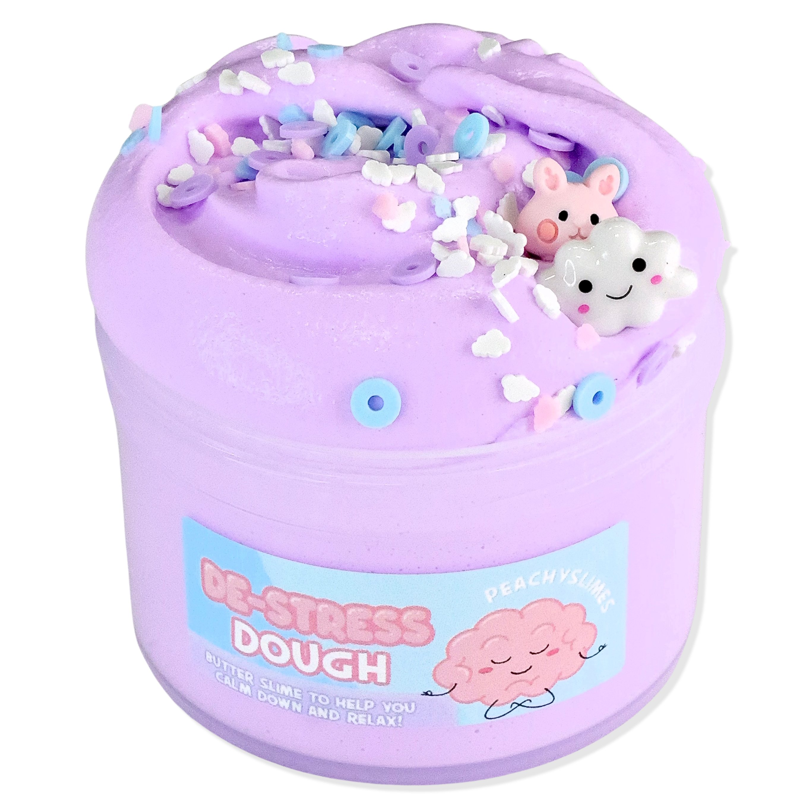 Lavender Vanilla Butter Slime - DeStress Dough with Cloud Charm & Bunny