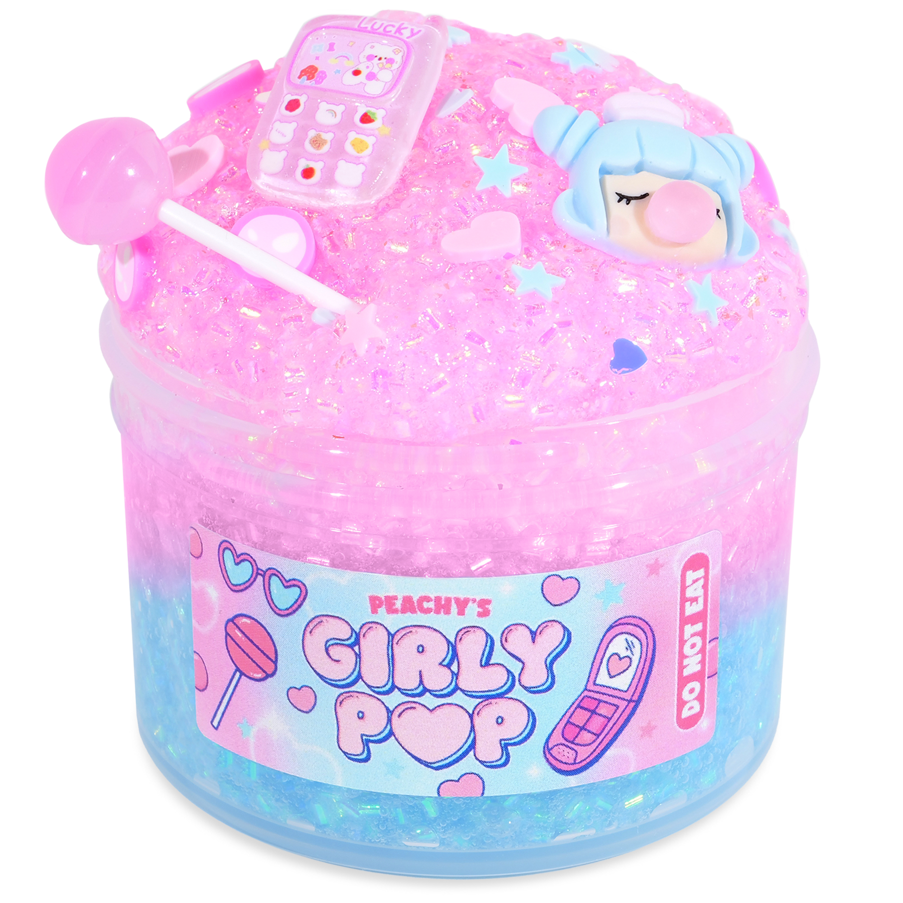 Girly Pop Crunchy Bingsu Slime with Lollipop Scent & Charms