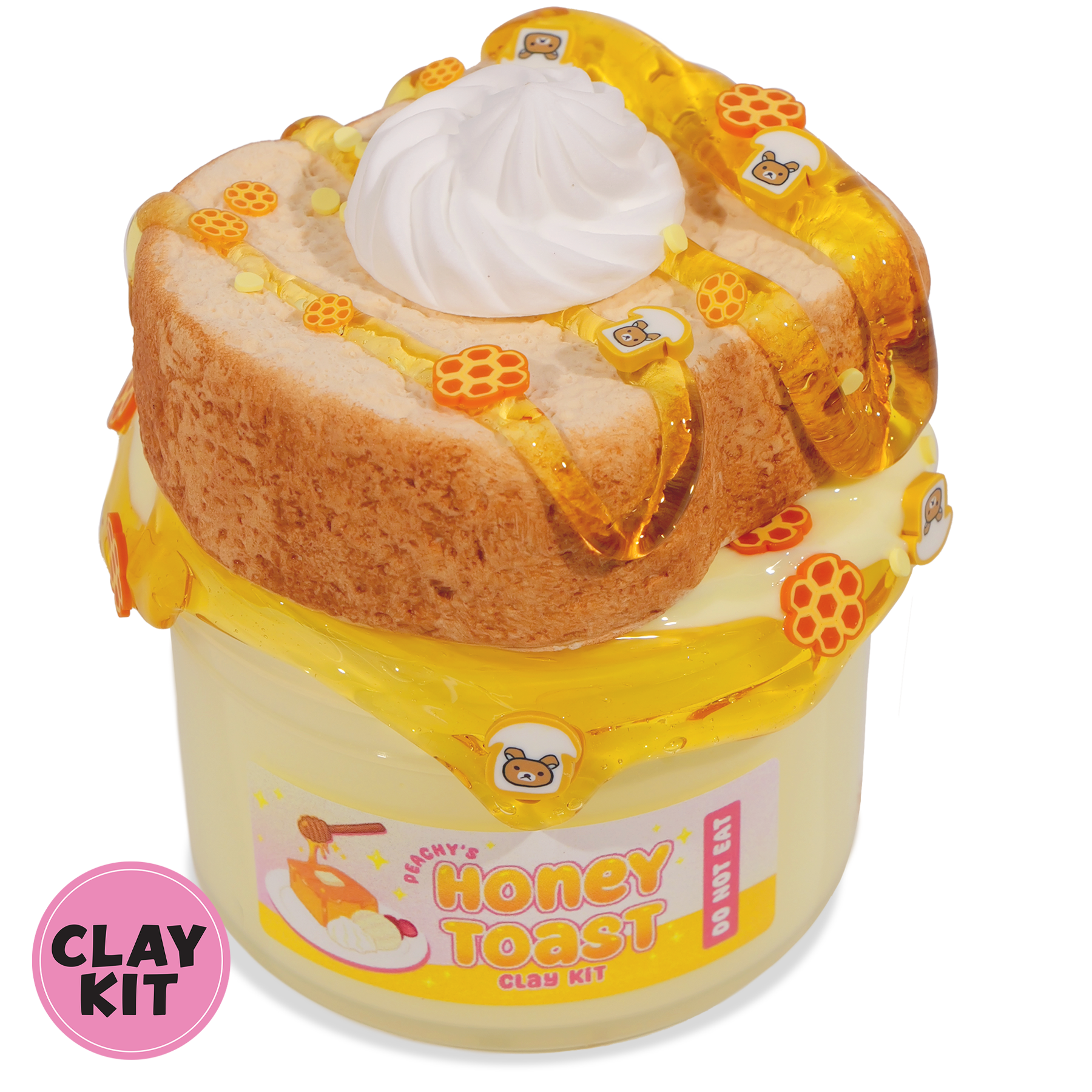 Honey Toast Scented Slime Kit with Clay Topper & Extras