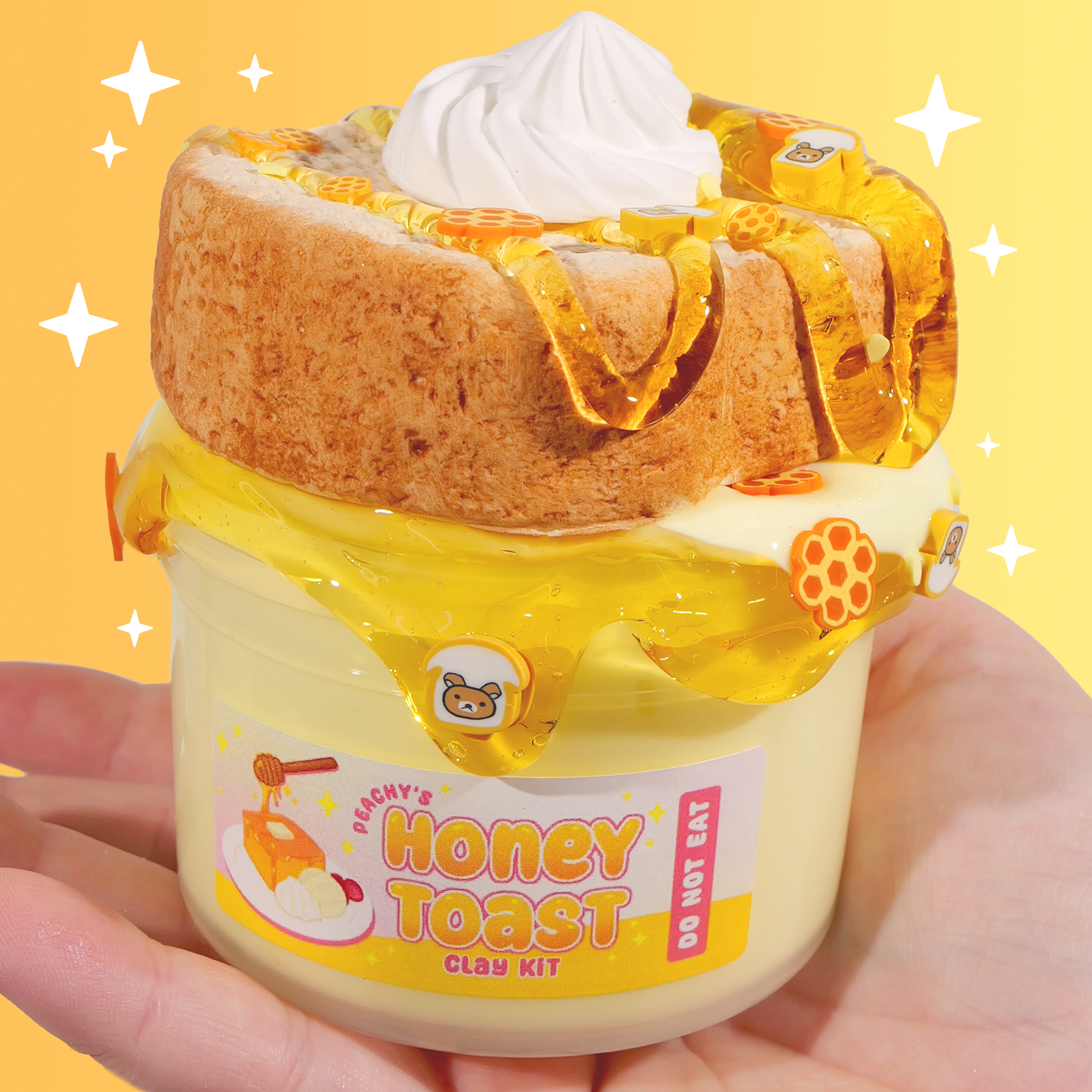 Honey Toast Scented Slime Kit with Clay Topper & Extras