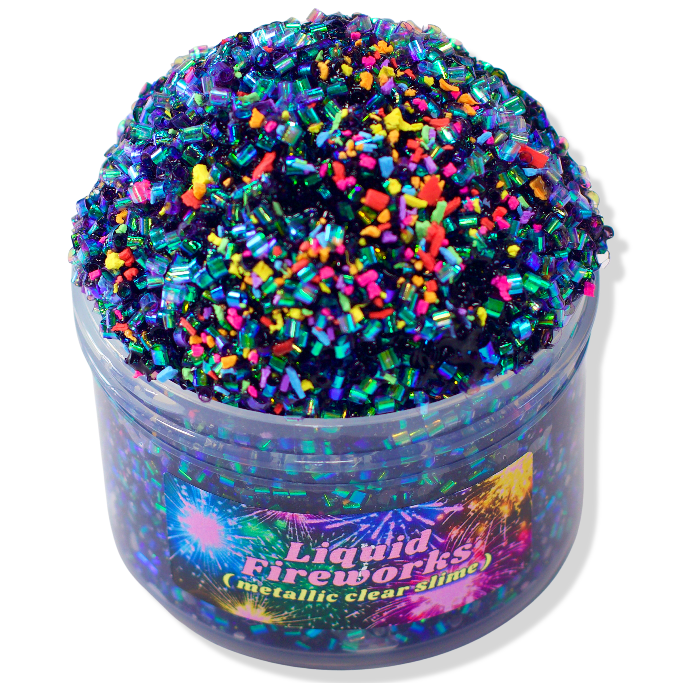 Crunchy Black Bingsu Slime with Rainbow Sprinkles – Peachybbies