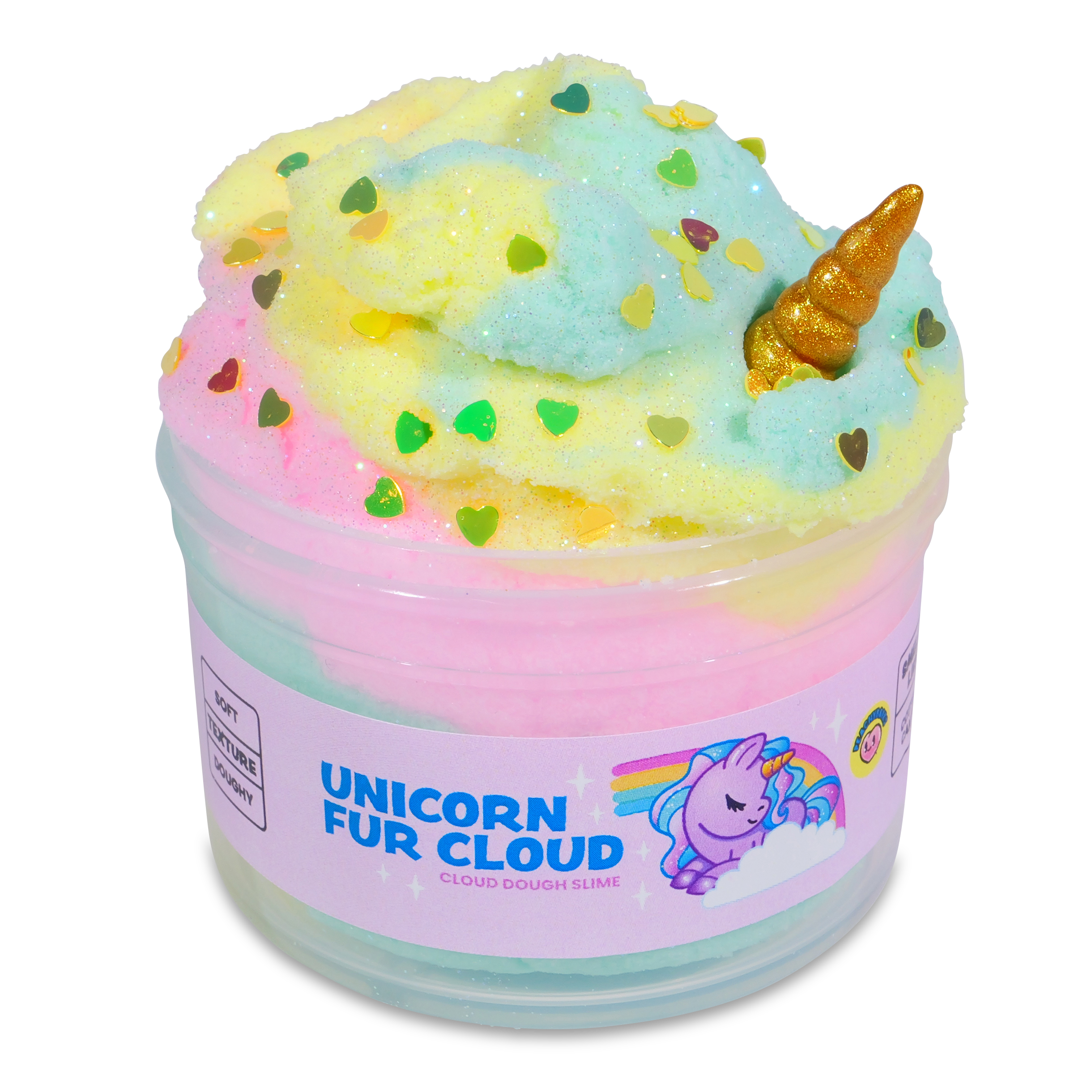 Fluffy Unicorn Cloud Slime with Cotton Candy Scent & Sprinkles